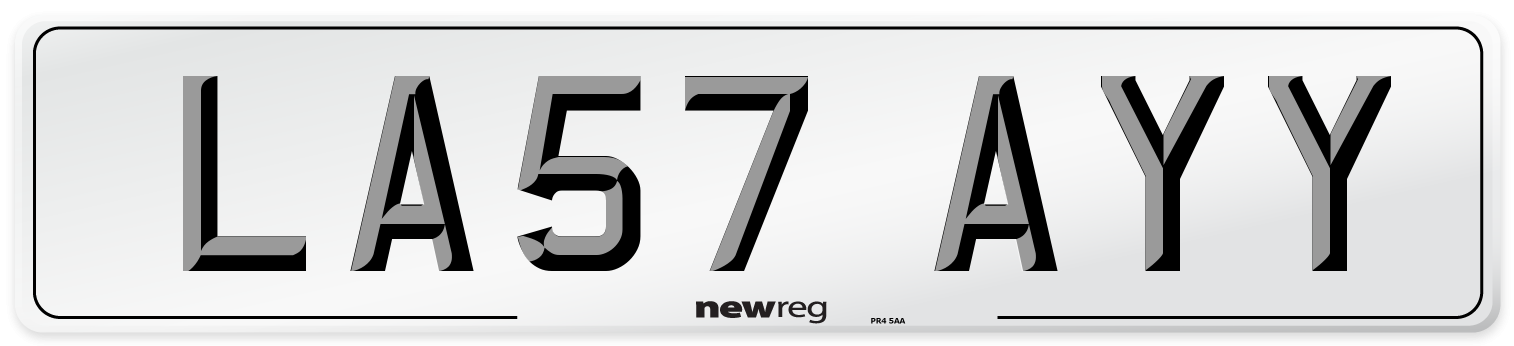 LA57 AYY Number Plate from New Reg